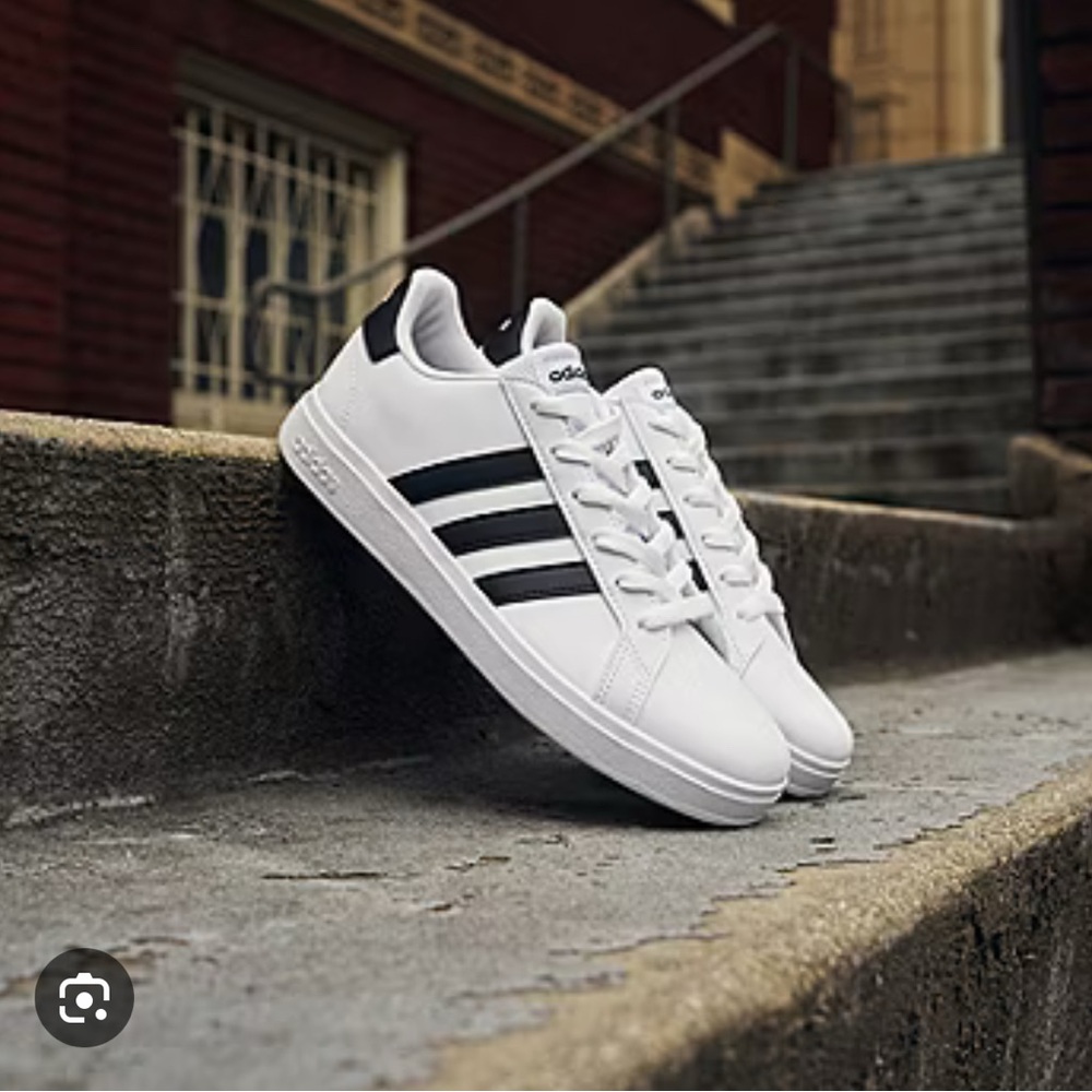 Adidas Cloudfoam White and Black Sneakers